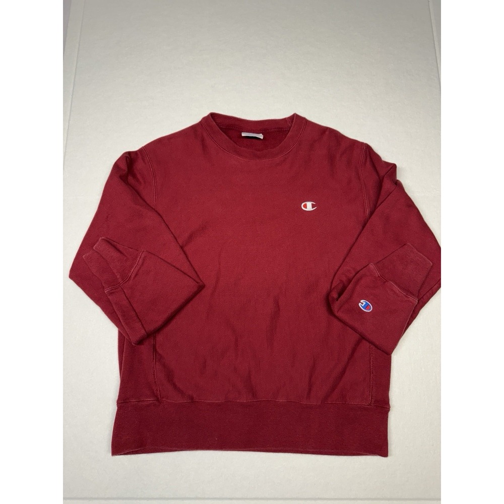 Vintage Y2K Champion Reverse Weave‎ Red Crewneck Sweatshirt Size Medium
